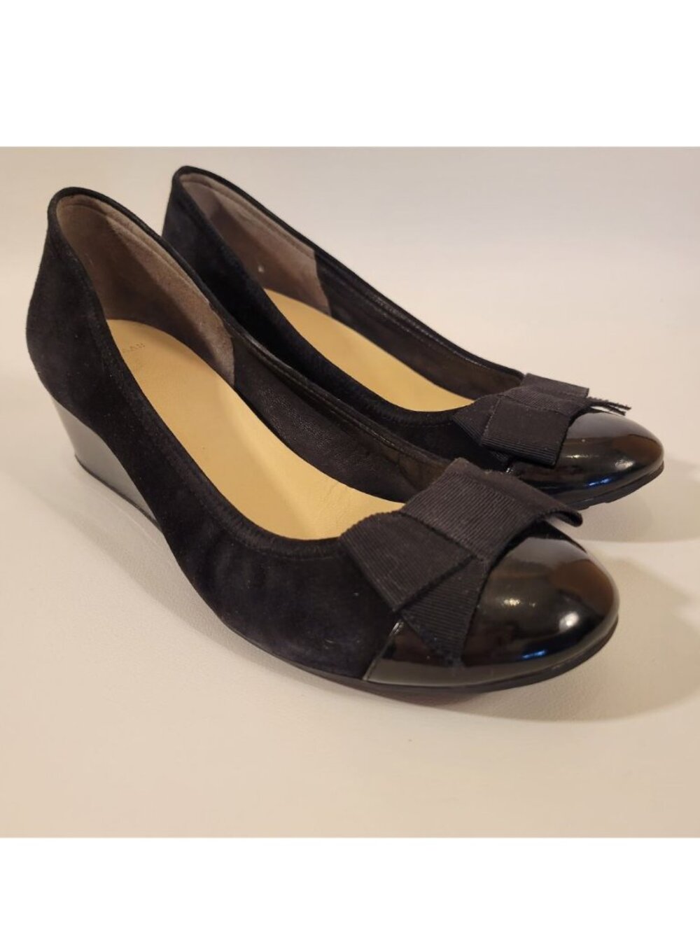 Cole Haan Air Tali Wedge in Black Suede - Picture 2 of 6